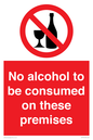 PV7718: No alcohol to be consumed on these premises