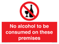 PV7718: No alcohol to be consumed on these premises