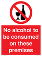 PV7718: No alcohol to be consumed on these premises