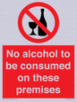 PV7718: No alcohol to be consumed on these premises