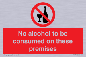 PV7718: No alcohol to be consumed on these premises
