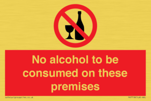 PV7718: No alcohol to be consumed on these premises