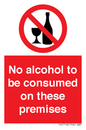 PV7718: No alcohol to be consumed on these premises
