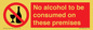 PV7718: No alcohol to be consumed on these premises