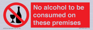 PV7718: No alcohol to be consumed on these premises