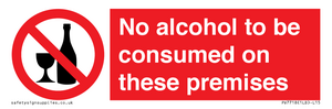 PV7718: No alcohol to be consumed on these premises