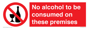 PV7718: No alcohol to be consumed on these premises