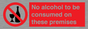 PV7718: No alcohol to be consumed on these premises