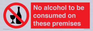 PV7718: No alcohol to be consumed on these premises