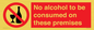 PV7718: No alcohol to be consumed on these premises