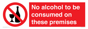 PV7718: No alcohol to be consumed on these premises