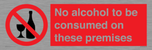 PV7718: No alcohol to be consumed on these premises
