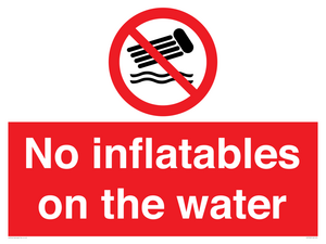 PV7720: No inflatables on the water