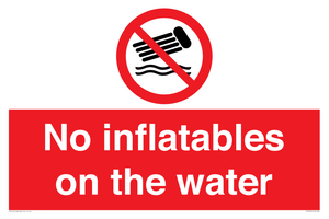 PV7720: No inflatables on the water