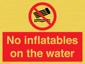 PV7720: No inflatables on the water