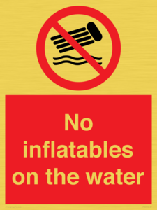 PV7720: No inflatables on the water