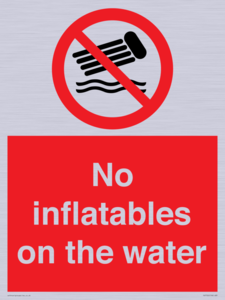 PV7720: No inflatables on the water