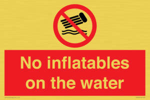 PV7720: No inflatables on the water