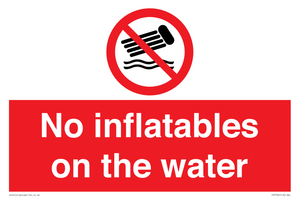 PV7720: No inflatables on the water