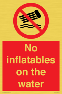 PV7720: No inflatables on the water
