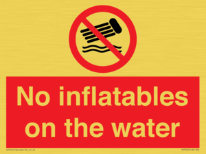 PV7720: No inflatables on the water