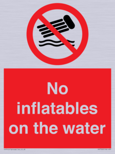 PV7720: No inflatables on the water