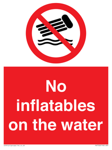 PV7720: No inflatables on the water