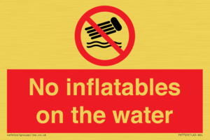 PV7720: No inflatables on the water