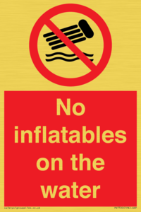 PV7720: No inflatables on the water