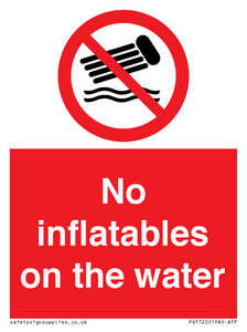 PV7720: No inflatables on the water
