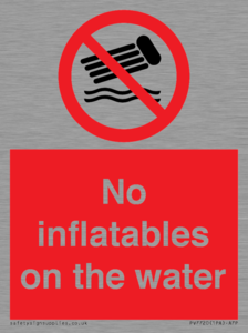 PV7720: No inflatables on the water