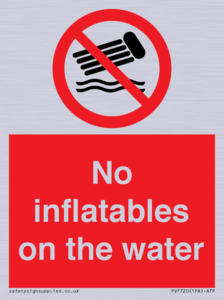 PV7720: No inflatables on the water