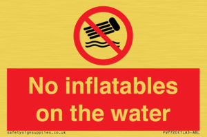 PV7720: No inflatables on the water