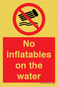 PV7720: No inflatables on the water
