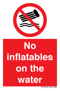 PV7720: No inflatables on the water