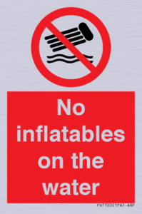 PV7720: No inflatables on the water