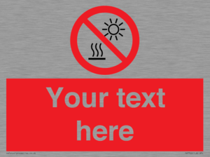 PV7722: Custom prohibition Do not expose to direct sunlight or hot surface