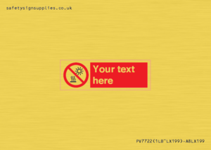 PV7722: Custom prohibition Do not expose to direct sunlight or hot surface