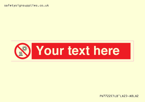 PV7722: Custom prohibition Do not expose to direct sunlight or hot surface