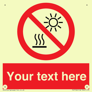 PV7722: Custom prohibition Do not expose to direct sunlight or hot surface
