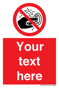 PV7724: Custom prohibition do not put finger into the nozzle of a hydromassage