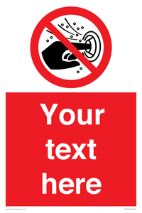 PV7724: Custom prohibition do not put finger into the nozzle of a hydromassage