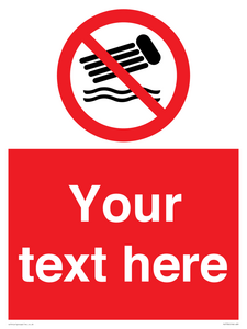 PV7730: Custom prohibition no inflatables on the water