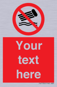 PV7730: Custom prohibition no inflatables on the water