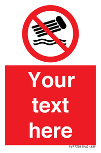 PV7730: Custom prohibition no inflatables on the water