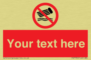 PV7730: Custom prohibition no inflatables on the water