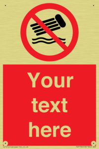 PV7730: Custom prohibition no inflatables on the water