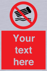 PV7730: Custom prohibition no inflatables on the water