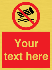 PV7730: Custom prohibition no inflatables on the water