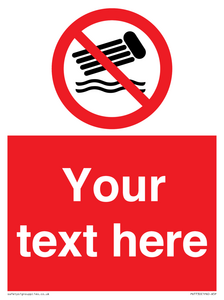 PV7730: Custom prohibition no inflatables on the water